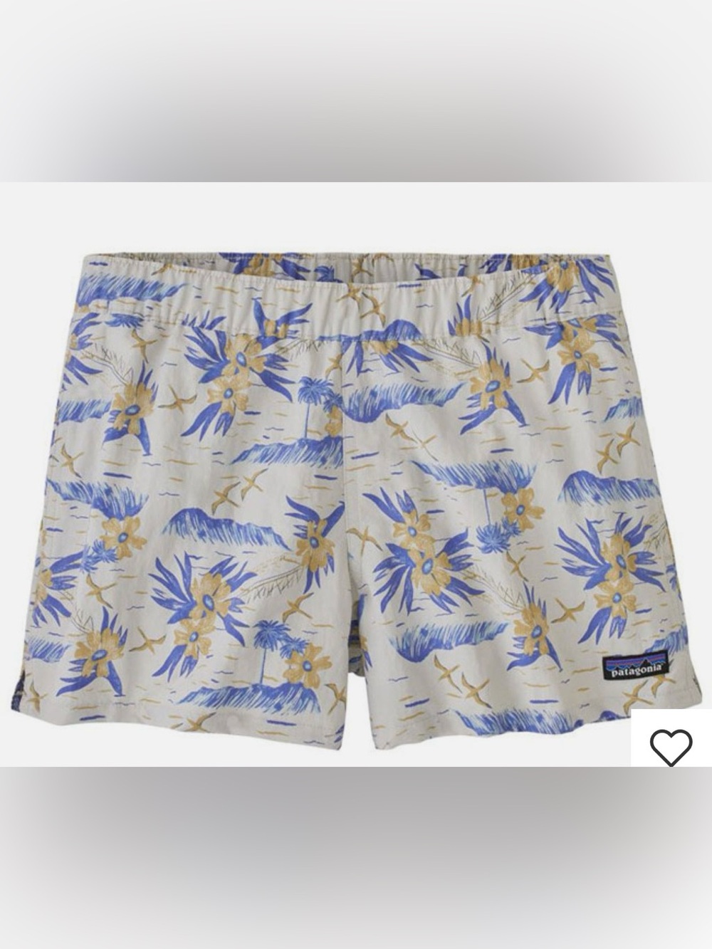 Patagonia NetPlus Floral Baggies Shorts - Yellow & Blue - Size S